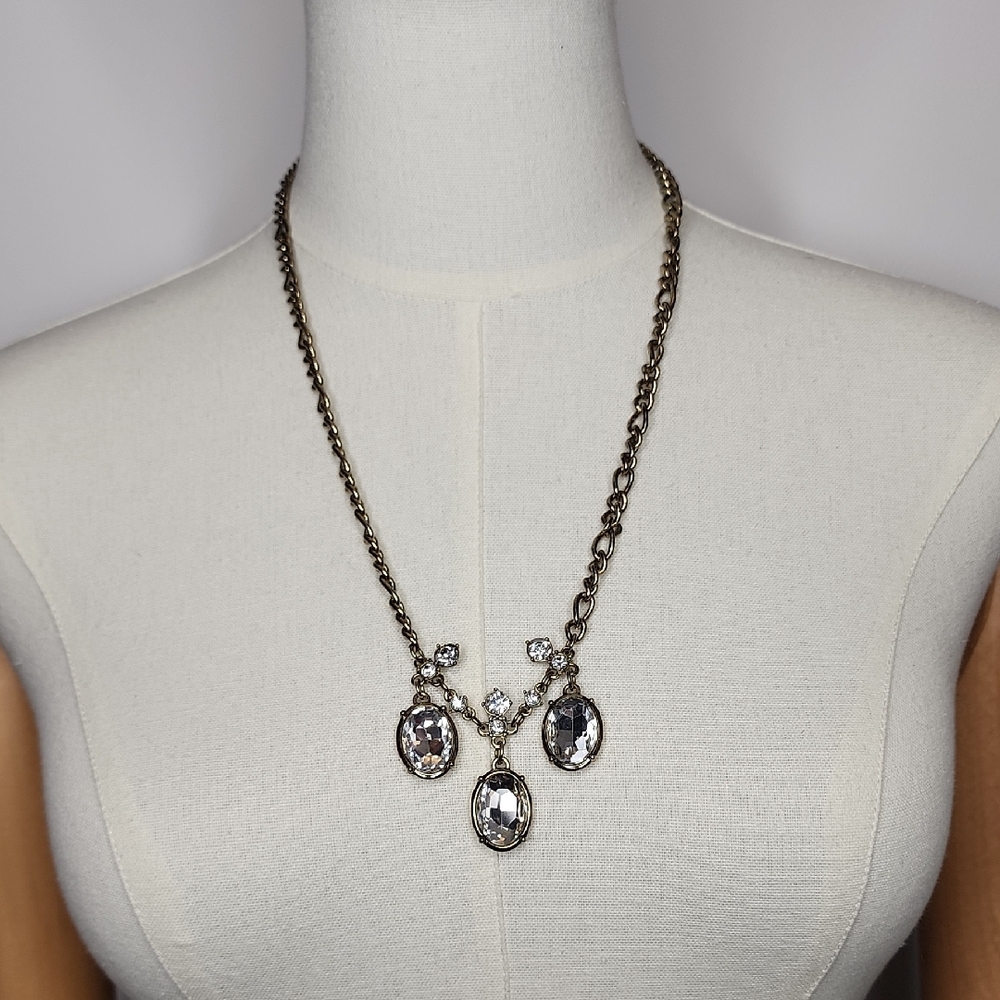 Vintage Silver and Gold Pendant Necklace